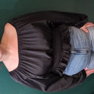 Elegant Black Off-Shoulder Top